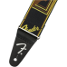 Fender 0990686006 WeighLess Monogram Strap, 2" - Black/Yellow/Brown