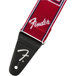 Fender 0990686009 WeighLess Monogram Strap, 2" - Red/White/Blue