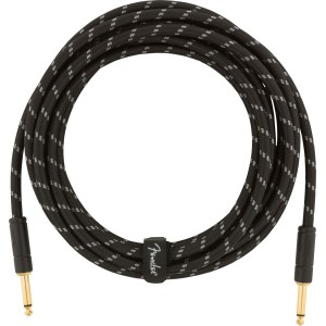 Fender 0990820083 Deluxe Series Instrument Cable, Straight/Straight, 15' - Black Tweed