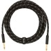 Fender 0990820083 Deluxe Series Instrument Cable, Straight/Straight, 15' - Black Tweed