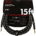 Fender 0990820083 Deluxe Series Instrument Cable, Straight/Straight, 15' - Black Tweed