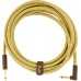 Fender 0990820086 Deluxe Series Instrument Cable, Straight/Angle, 15' - Tweed