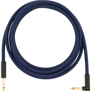 Fender 0990910073 Festival Instrument Cable, Straight/Angle, 10' - Pure Hemp, Blue Dream