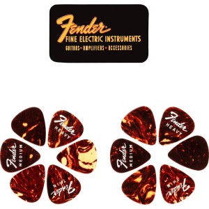 Fender 1980351010 Fine Electric Pick Tin - 12 Pack