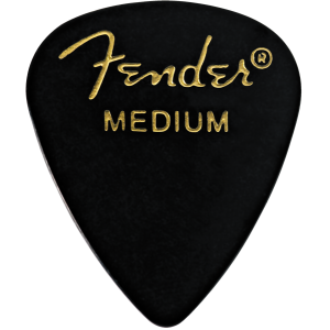 Fender 1980351306 Classic Celluloid, Black, 351 Shape, Medium, 144 Count