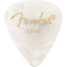 Fender 1980351705 Premium Celluloid 351 Shape Picks, Thin, White Moto, 12-Pack
