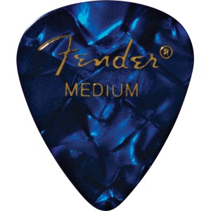 Fender 1980351802 Premium Celluloid 351 Shape Picks, Medium, Blue Moto, 12-Pack