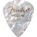 Fender 1980351805 Premium Celluloid 351 Shape Picks, Medium, White Moto, 12-Pack