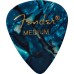 Fender 1980351808 Premium Celluloid 351 Shape Picks, Medium, Ocean Turquoise, 12-Pack