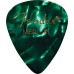 Fender 1980351871 Premium Celluloid 351 Shape Picks, Medium, Green Moto, 12-Pack