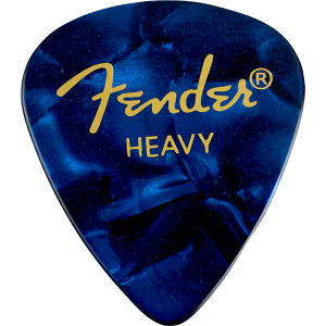 Fender 1980351902 Premium Celluloid 351 Shape Picks, Heavy, Blue Moto - 12-Pack