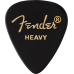 Fender 1980351906 Classic Celluloid, Black, 351 Shape, Heavy, 12 Count
