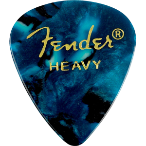 Fender 1980351908  Premium Celluloid 351 Shape Picks, Heavy, Ocean Turquoise, 12-Pack
