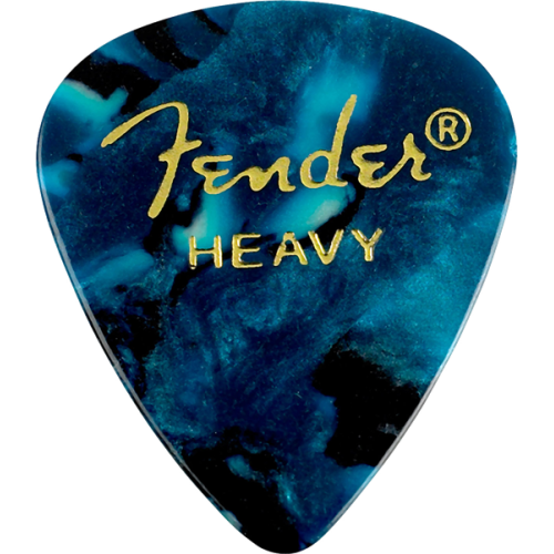 Fender 1980351908  Premium Celluloid 351 Shape Picks, Heavy, Ocean Turquoise, 12-Pack