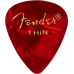 Fender 1982351109 Premium Celluloid 351 Shape Picks, Thin, Red Moto