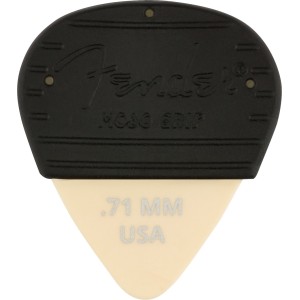 Fender 1985351403 Mojo Grip Picks, Dura-Tone Delrin .71, 3-Pack - White
