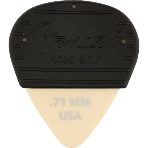 Fender 1985351403 Mojo Grip Picks, Dura-Tone Delrin .71, 3-Pack - White