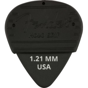 Fender 1985351406 Mojo Grip Picks, Dura-Tone Delrin 1.21, 3-Pack - Black