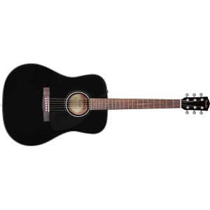 Fender 0970110206 CD-60 Dreadnought V3 with Case, Walnut Fingerboard - Black