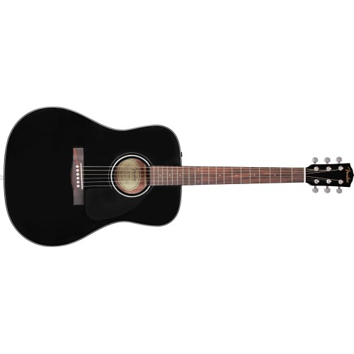 Fender 0970110206 CD-60 Dreadnought V3 with Case, Walnut Fingerboard - Black