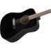 Fender 0970110206 CD-60 Dreadnought V3 with Case, Walnut Fingerboard - Black