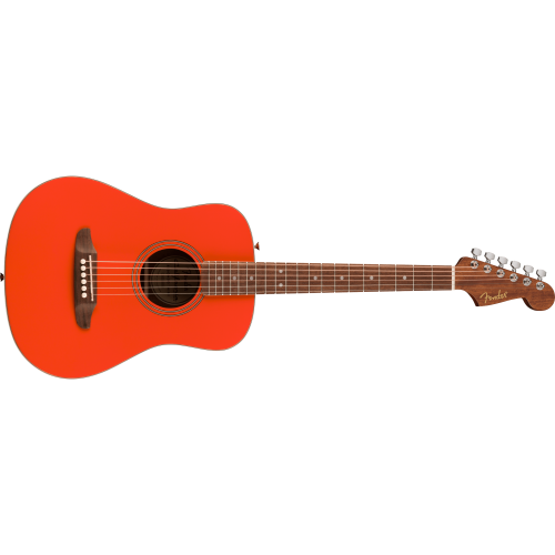Fender 0974101140 California Standard Redondo Mini with Bag, Spruce Top - Fiesta Red