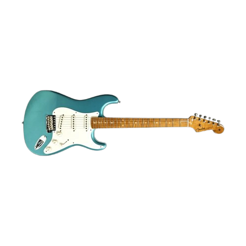 Fender 9236009325 Custom Shop S21 LTD RSTD Pine Strat LCC – Faded Teal Green Metallic