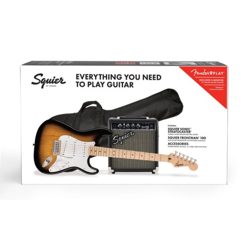 Fender 0371720603 Squier Sonic Stratocaster Pack - 2-Color Sunburst