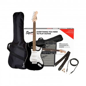 Fender Squier Stratocaster 10G 230V pack in black