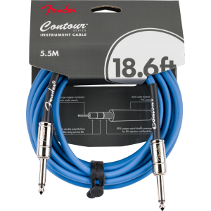 Fender 0990571802 Contour Series Instrument Cables 18.6Ft - Lake Placid Blue