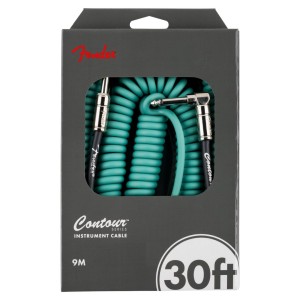 Fender 0990573046 Contour Series Coil Instrument Cables - Sherwood Green