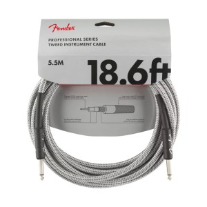 Fender 0990820069 Contour Series Tweed Instrument Cable - White Tweed