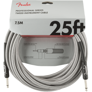 Fender 0990820072 Contour Series Tweed Instrument Cable - White Tweed