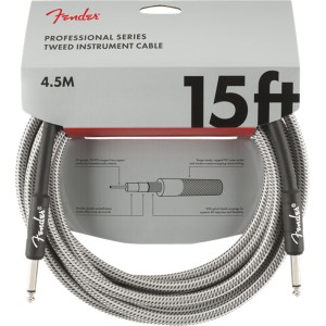 Fender 0990820066 Contour Series Tweed Instrument Cable - White Tweed