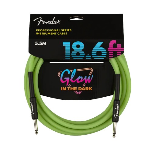 Fender 0990818119 Professional Glow in the Dark Cable Green 18.6 Foot