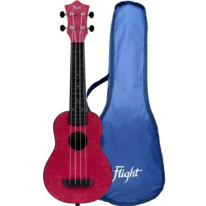 Flight TUS65 Soprano Travel Ukulele - Ruby