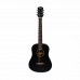 Flight AC150BK 3/4 Steel String Acoustic Guitar - Black