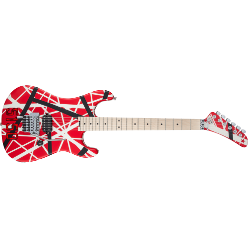 EVH 5107902515 Striped Series 5150™,Maple Fingerboard, Red with Black and White Stripes