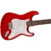 Fender 0378034538 Squier FSR Affinity Stratocaster QMT Laurel Fingerboard - Crimson Red Transparent