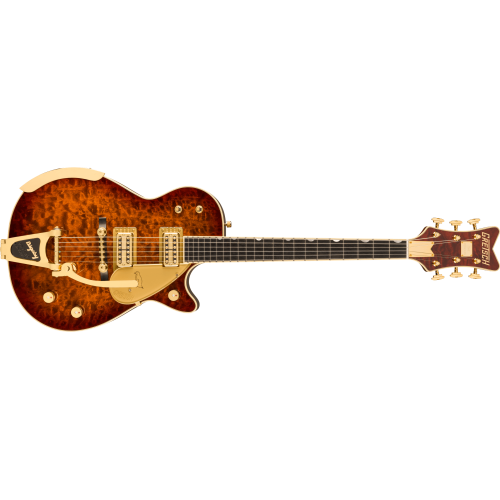 Gretsch 2400599897 G6134TGQM-59 Limited Edition Quilt Classic Penguin with Bigsby, Ebony Fingerboard - Forge Glow