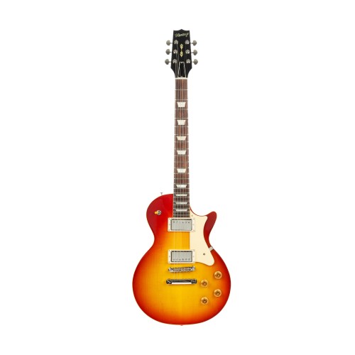 Heritage H-150 Custom Shop Core Collection Plain Top Electric Guitar with Case - Dark Cherry Sunburst
