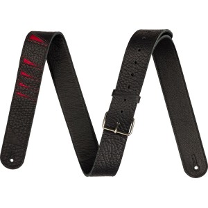 Jackson 2995378002 Shark Fin Leather Strap, Black and Red, 2"