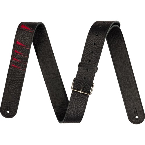Jackson 2995378002 Shark Fin Leather Strap, Black and Red, 2"