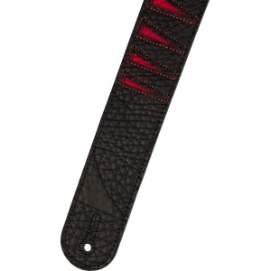 Jackson 2995378002 Shark Fin Leather Strap, Black and Red, 2"