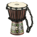 Meinl HDJ6-XXS 4 1/2" African Style Mini Wood Djembe - Dark Serpent Design