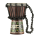 Meinl HDJ6-XXS 4 1/2" African Style Mini Wood Djembe - Dark Serpent Design