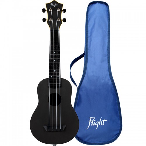 Flight TUS35E Electro-acoustic Black Travel Soprano Ukulele