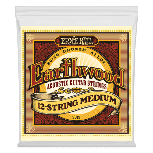 Ernie Ball Earthwood Medium 12-String 80/20 Bronze Acoustic Guitar Strings - 11-52 Gauge - P02012