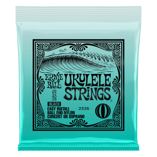 Ernie Ball Concert/Soprano Nylon Ball-End Ukulele Strings - Black - P02326