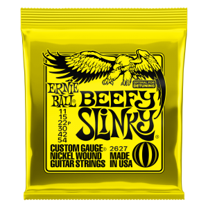 Ernie Ball P02627 Beefy Slinky Nickel Wound Electric Guitar Strings - 11-54 Gauge